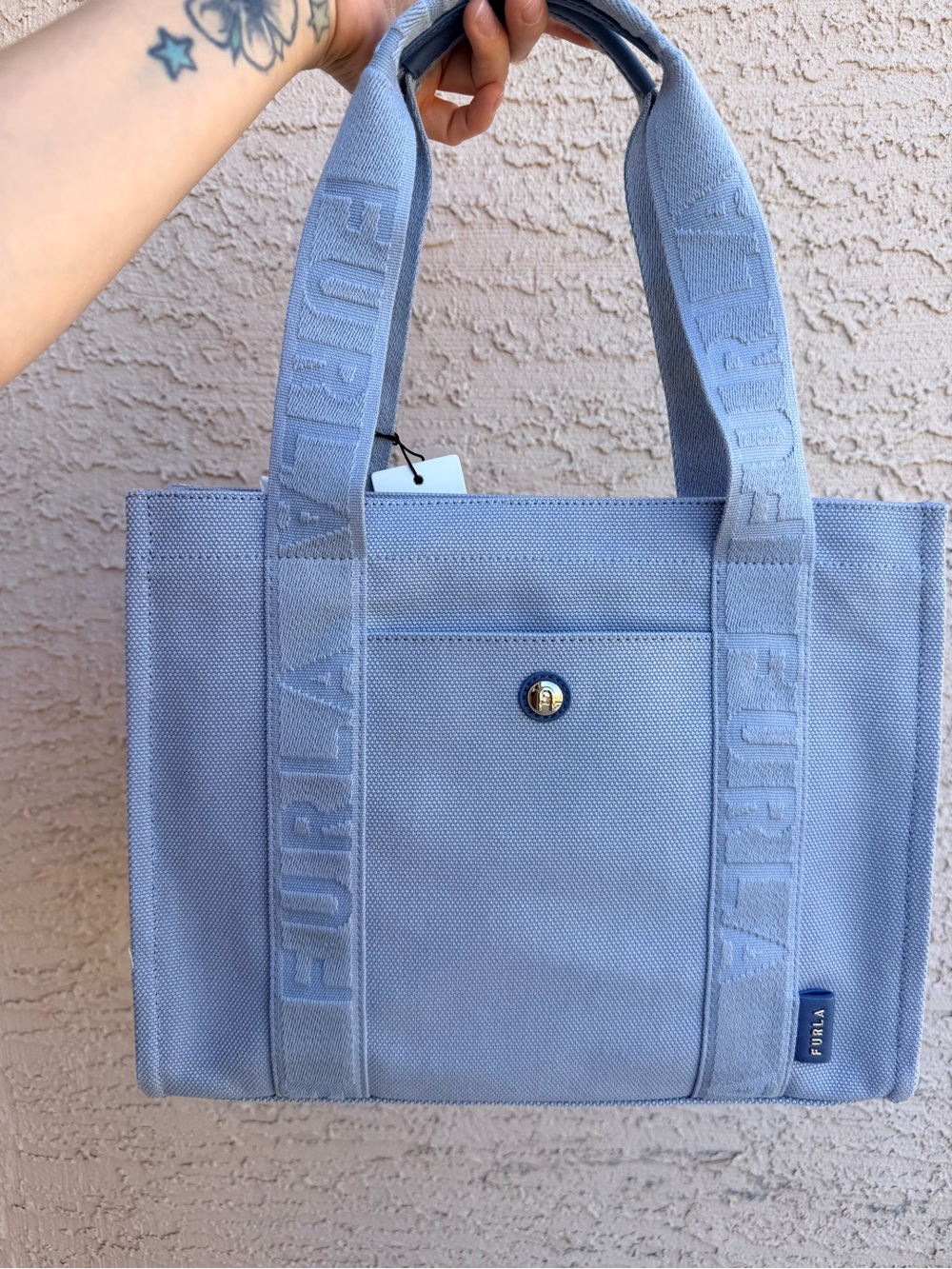Furla Duna Blue  Tote with Dustie